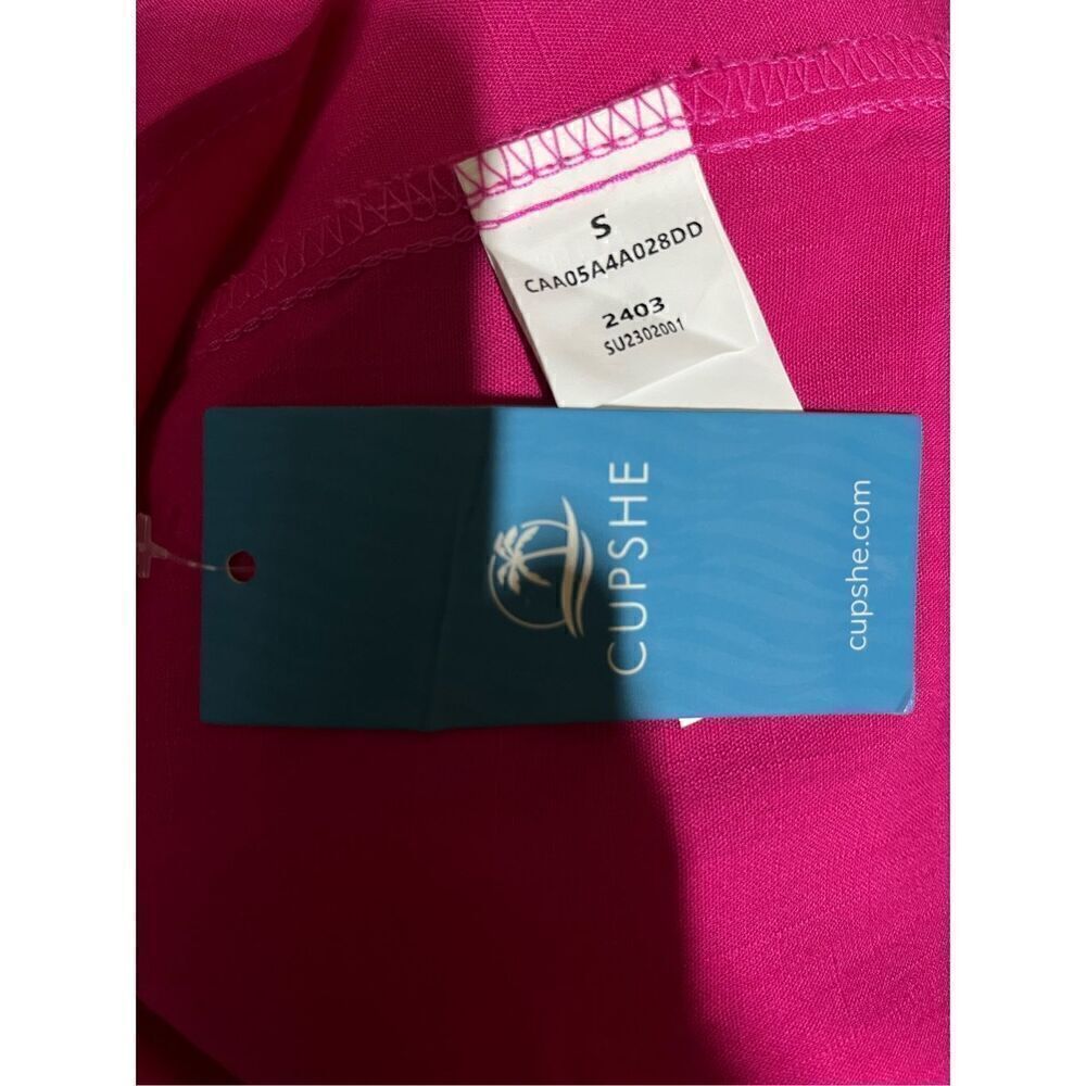 CUPSHE Fuscia Front Twist Keyhole Summer Beach Sleeveless Maxi S New - Picture 8 of 11
